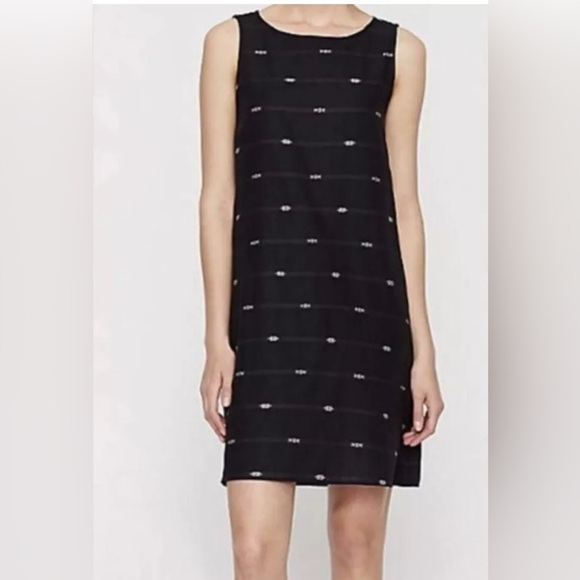 Eileen Fisher Nomadic Stripe Organic Cotton Shift Dress Small Petite Boho Beach - Picture 2 of 8